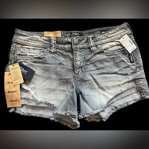 Silver Jeans Women's Faded Gray Jean Shorts Size 31